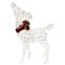 Northlight 35&#x22; LED Lighted Standing Reindeer with Bow Outdoor Christmas Decoration